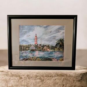 Hope Town Lighthouse Print, Signed By Artist Jennine di Nola